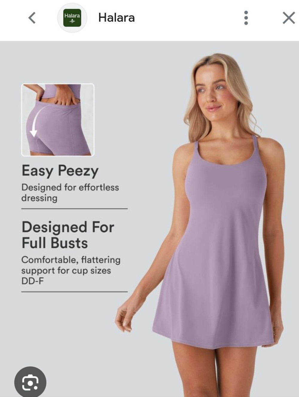 Halara Softlyzero Plush Backless Active Dress, size XL - Picture 5 of 11